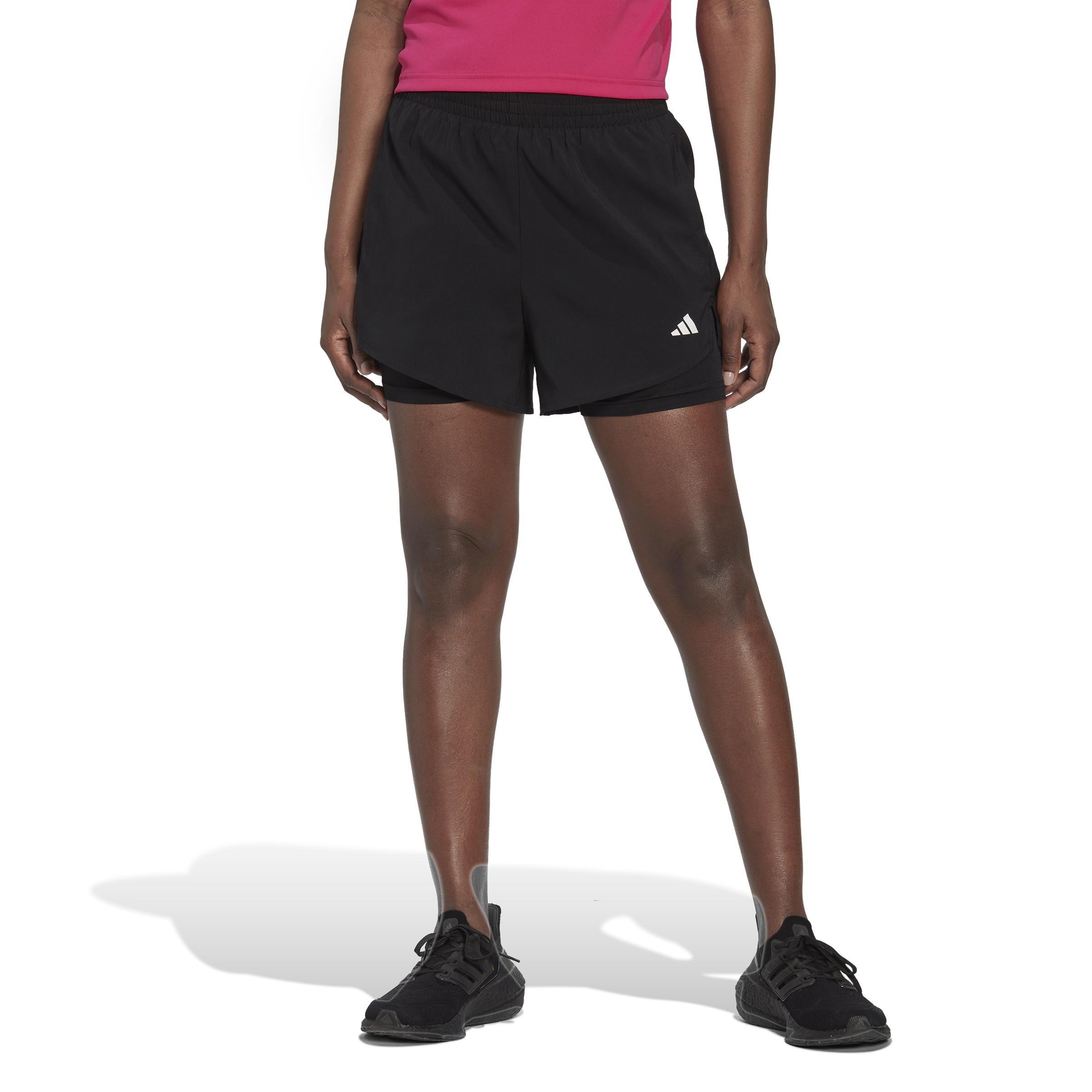 Women Aeroready Made For Training Minimal Two-In-One Shorts, Black, A701_ONE, large image number 8