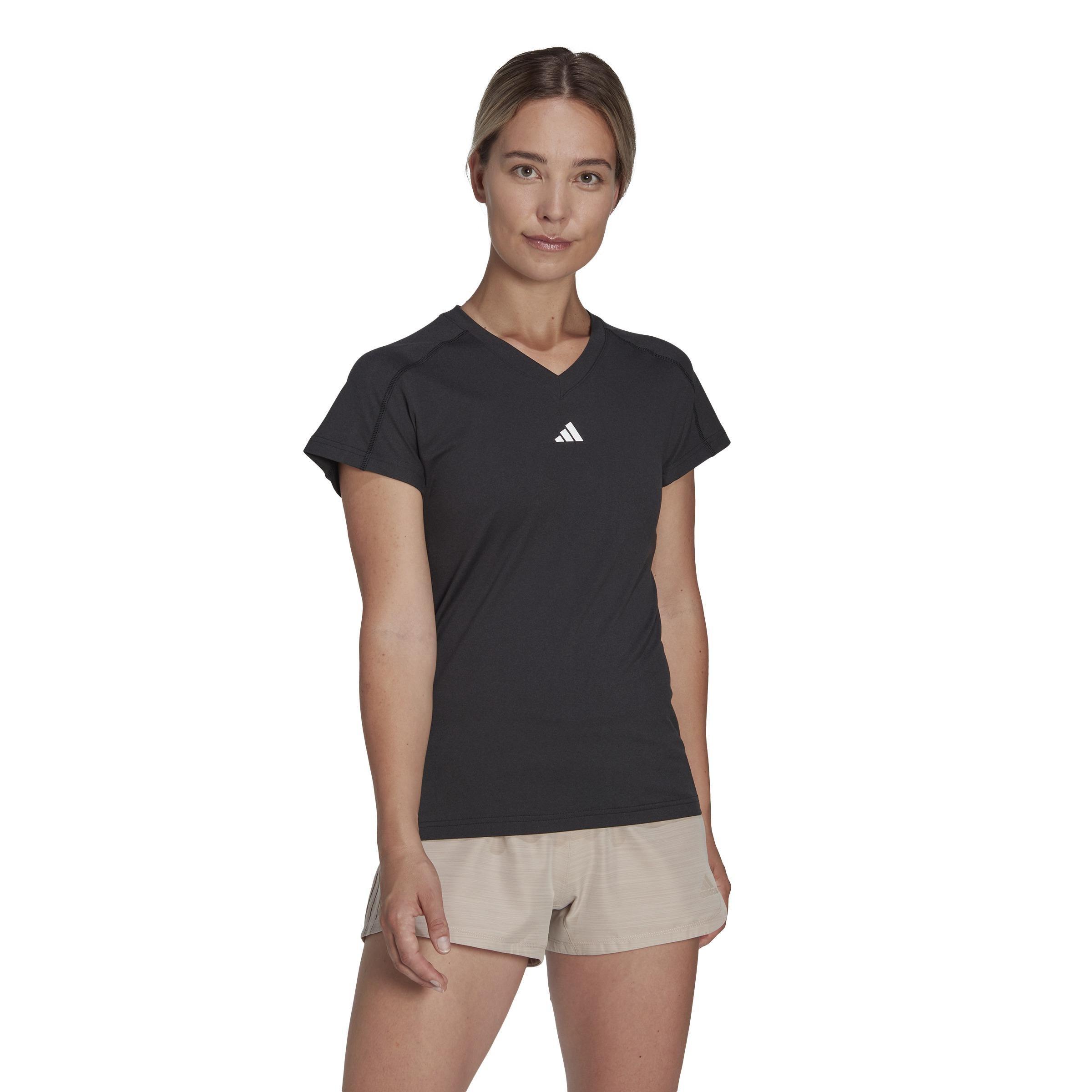 Aeroready Train Essentials Minimal Branding V-Neck T-Shirt, Multicolour, , large image number 1