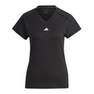 Women Train Essentials Minimal Branding V-Neck T-Shirt, Black, A701_ONE, thumbnail image number 2