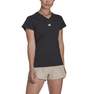 Women Train Essentials Minimal Branding V-Neck T-Shirt, Black, A701_ONE, thumbnail image number 4