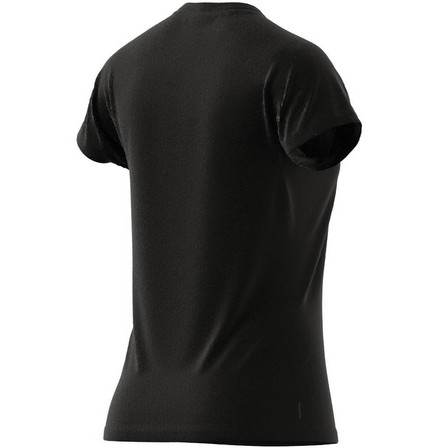 Women Train Essentials Minimal Branding V-Neck T-Shirt, Black, A701_ONE, large image number 9