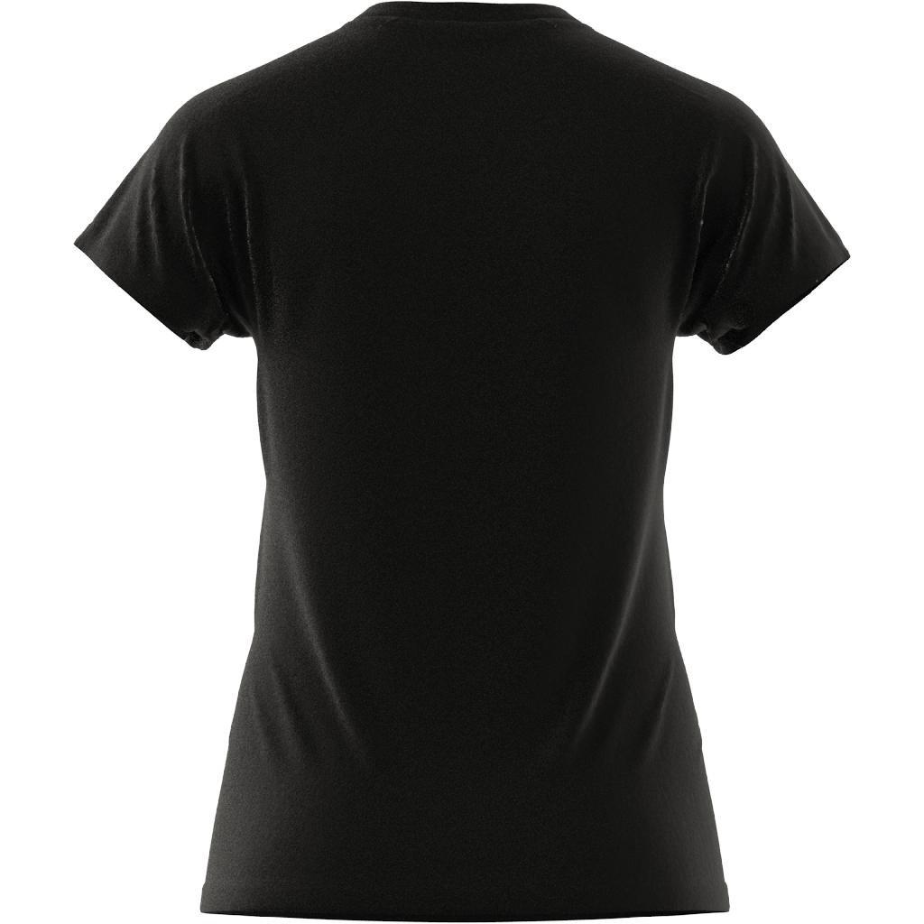 Women Aeroready Train Essentials Minimal Branding V-Neck T-Shirt, Black, A701_ONE, large image number 11