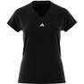 Women Train Essentials Minimal Branding V-Neck T-Shirt, Black, A701_ONE, thumbnail image number 14