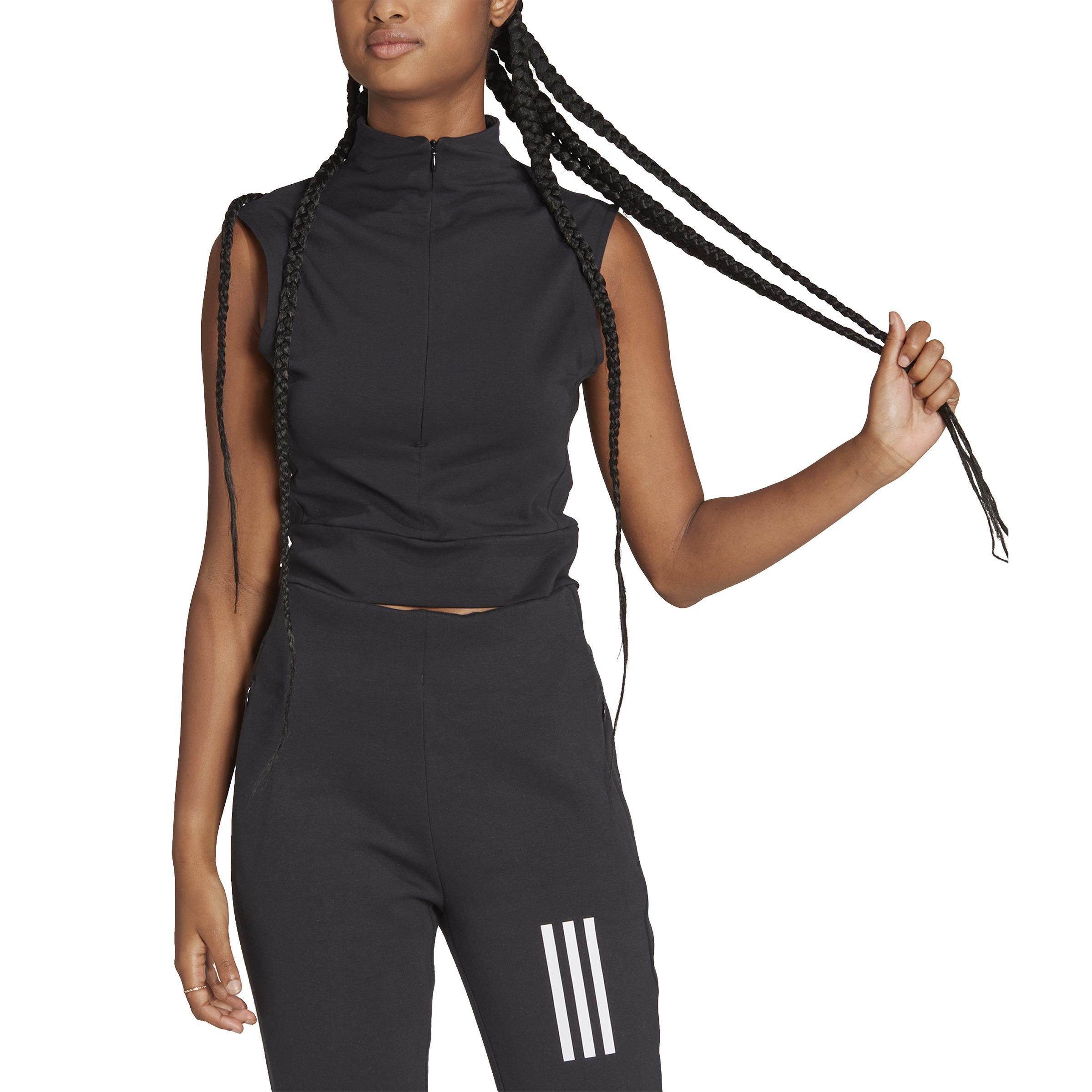 Women Mission Victory Sleeveless Cropped Top, Black, A701_ONE, large image number 3