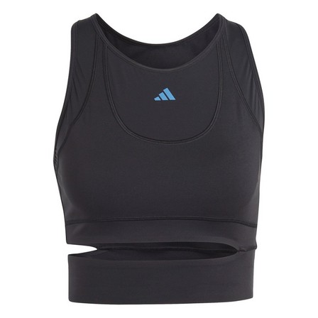 Women Tailored Hiit Heat.Rdy Crop Training Tank Top, Black, A701_ONE, large image number 2