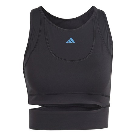 Women Tailored Hiit Heat.Rdy Crop Training Tank Top, Black, A701_ONE, large image number 3