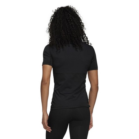 Women Techfit Training T-Shirt, Black, A701_ONE, large image number 3