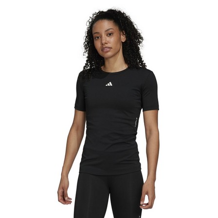 Women Techfit Training T-Shirt, Black, A701_ONE, large image number 13