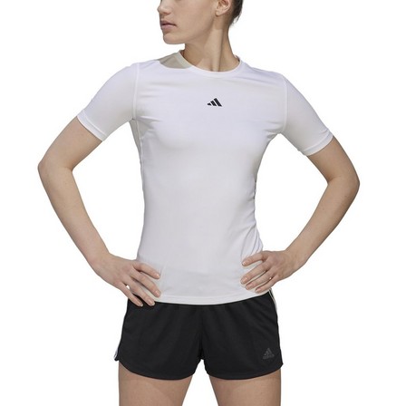 Women Techfit Training T-Shirt, White, A701_ONE, large image number 1