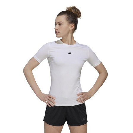 Women Techfit Training T-Shirt, White, A701_ONE, large image number 9