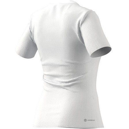 Women Techfit Training T-Shirt, White, A701_ONE, large image number 12
