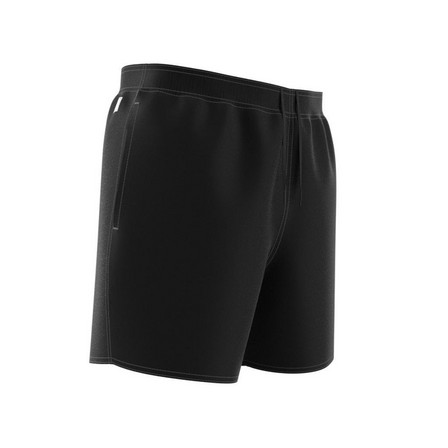 Men Length Solid Swim Shorts, Black, A701_ONE, large image number 14