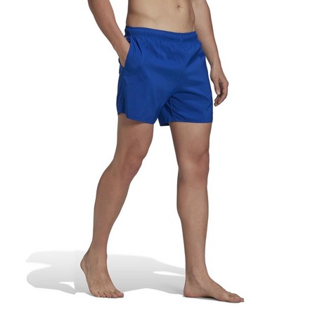 Men Short Length Solid Swim Shorts Team, Blue, A701_ONE, large image number 0