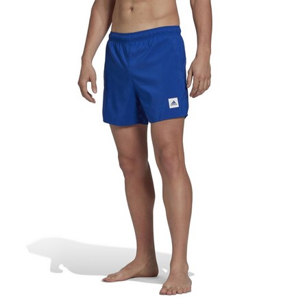 Men Short Length Solid Swim Shorts Team, Blue, A701_ONE, large image number 1