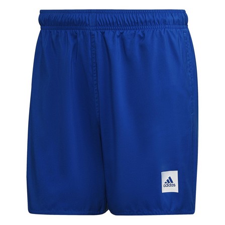 Men Short Length Solid Swim Shorts Team, Blue, A701_ONE, large image number 2