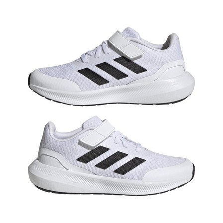 Unisex Kids Runfalcon 3.0 Elastic Lace Top Strap Shoes Ftwr, White, A701_ONE, large image number 6