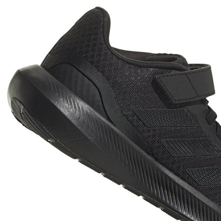 Unisex Kids Runfalcon 3.0 Elastic Lace Shoes, Black, A701_ONE, large image number 4