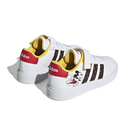 Unisex Kids Adidas X Disney Grand Court Mickey Shoes Ftwr, White, A701_ONE, large image number 2