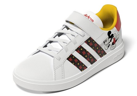 Unisex Kids Adidas X Disney Grand Court Mickey Shoes Ftwr, White, A701_ONE, large image number 11