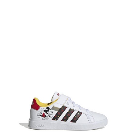 Unisex Kids Adidas X Disney Grand Court Mickey Shoes Ftwr, White, A701_ONE, large image number 14
