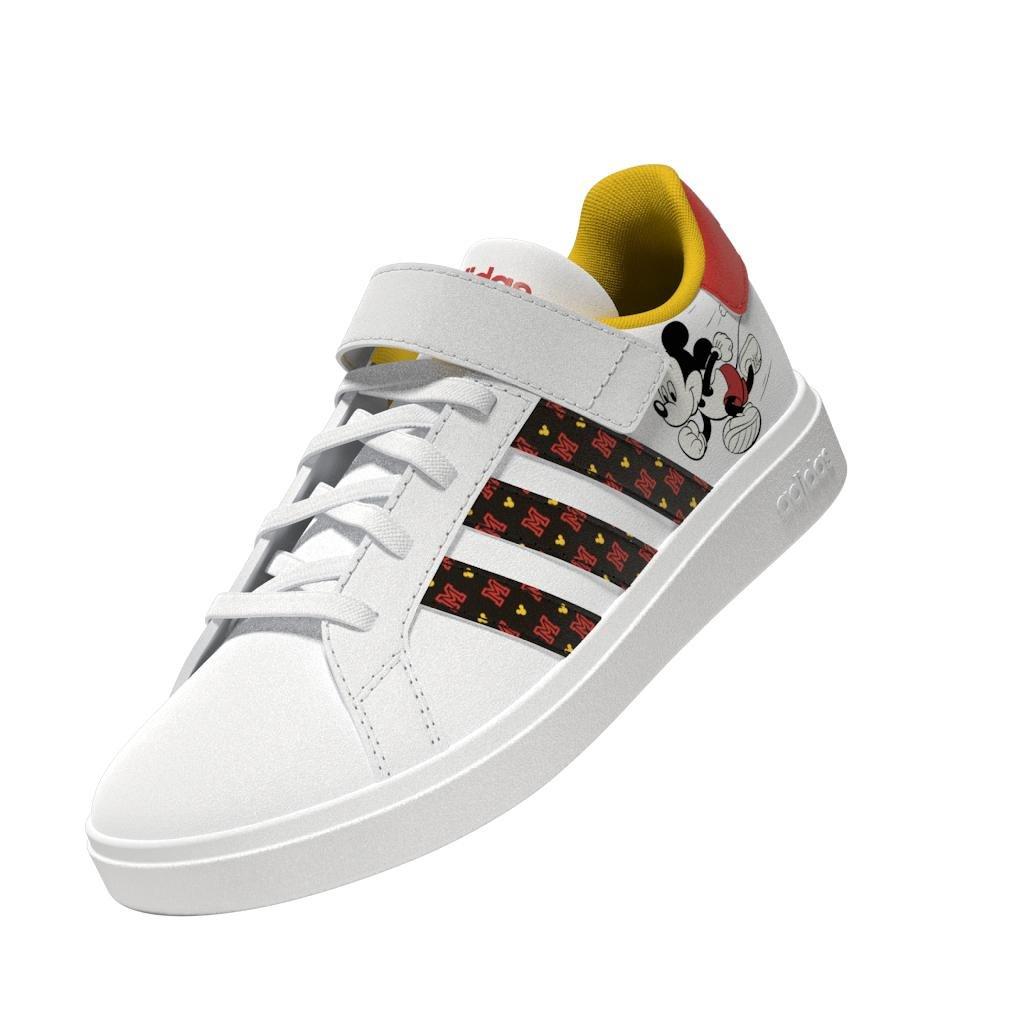 Unisex Kids Adidas X Disney Grand Court Mickey Shoes Ftwr, White, A701_ONE, large image number 18