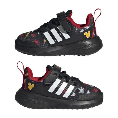 Unisex Kids Adidas X Disney Fortarun 2.0 Elastic Lace Shoes, Black, A701_ONE, large image number 12