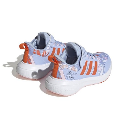 Unisex Kids Adidas X Disney Fortarun 2.0 Moana Elastic Lace Shoes, Blue, A701_ONE, large image number 3