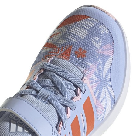 Unisex Kids Adidas X Disney Fortarun 2.0 Moana Elastic Lace Shoes, Blue, A701_ONE, large image number 5