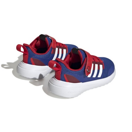 Unisex Kids Adidas X Marvel Fortarun 2.0 Spider-Man Elastic Lace Shoes, Blue, A701_ONE, large image number 3