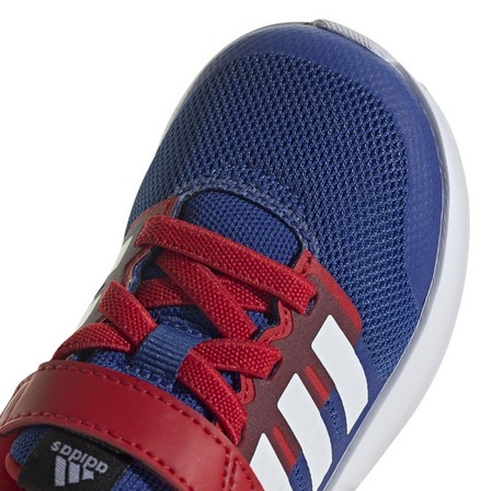 Unisex Kids Adidas X Marvel Fortarun 2.0 Spider-Man Elastic Lace Shoes, Blue, A701_ONE, large image number 4