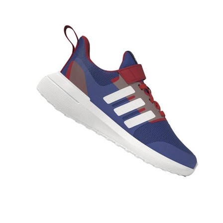 Unisex Kids Adidas X Marvel Fortarun 2.0 Spider-Man Elastic Lace Shoes, Blue, A701_ONE, large image number 16