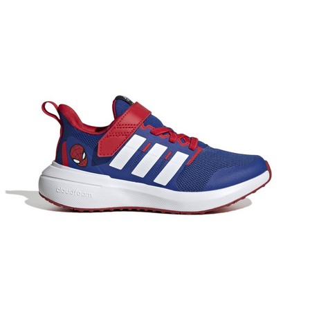Unisex Kids Adidas X Marvel Fortarun Spider-Man 2.0 Sport Lace Shoes, Blue, A701_ONE, large image number 0