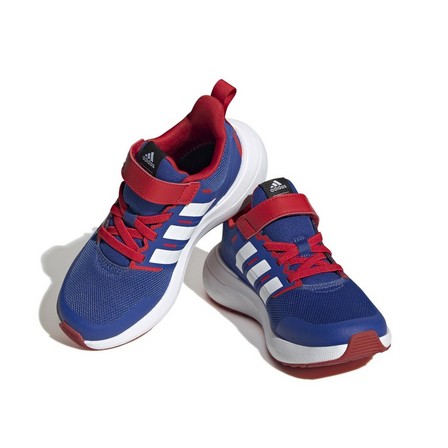 Unisex Kids Adidas X Marvel Fortarun Spider-Man 2.0 Sport Lace Shoes, Blue, A701_ONE, large image number 2