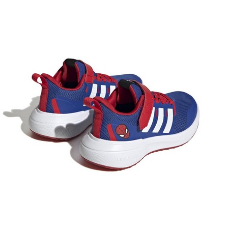 Unisex Kids Adidas X Marvel Fortarun Spider-Man 2.0 Sport Lace Shoes, Blue, A701_ONE, large image number 3