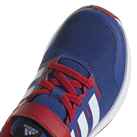Unisex Kids Adidas X Marvel Fortarun Spider-Man 2.0 Sport Lace Shoes, Blue, A701_ONE, large image number 4