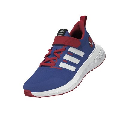Unisex Kids Adidas X Marvel Fortarun Spider-Man 2.0 Sport Lace Shoes, Blue, A701_ONE, large image number 7