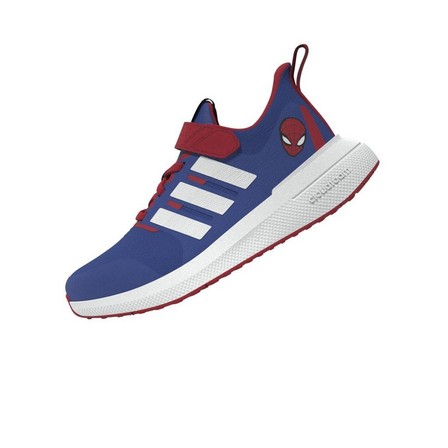Unisex Kids Adidas X Marvel Fortarun Spider-Man 2.0 Sport Lace Shoes, Blue, A701_ONE, large image number 13