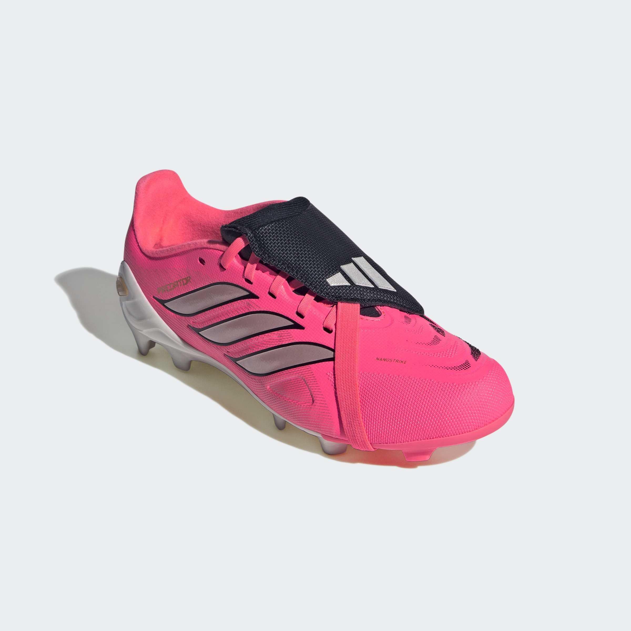 Kids Unisex PREDATOR LEAGUE Fold-Over Tongue Firm Ground Football Boots, Pink, A701_ONE, large image number 2