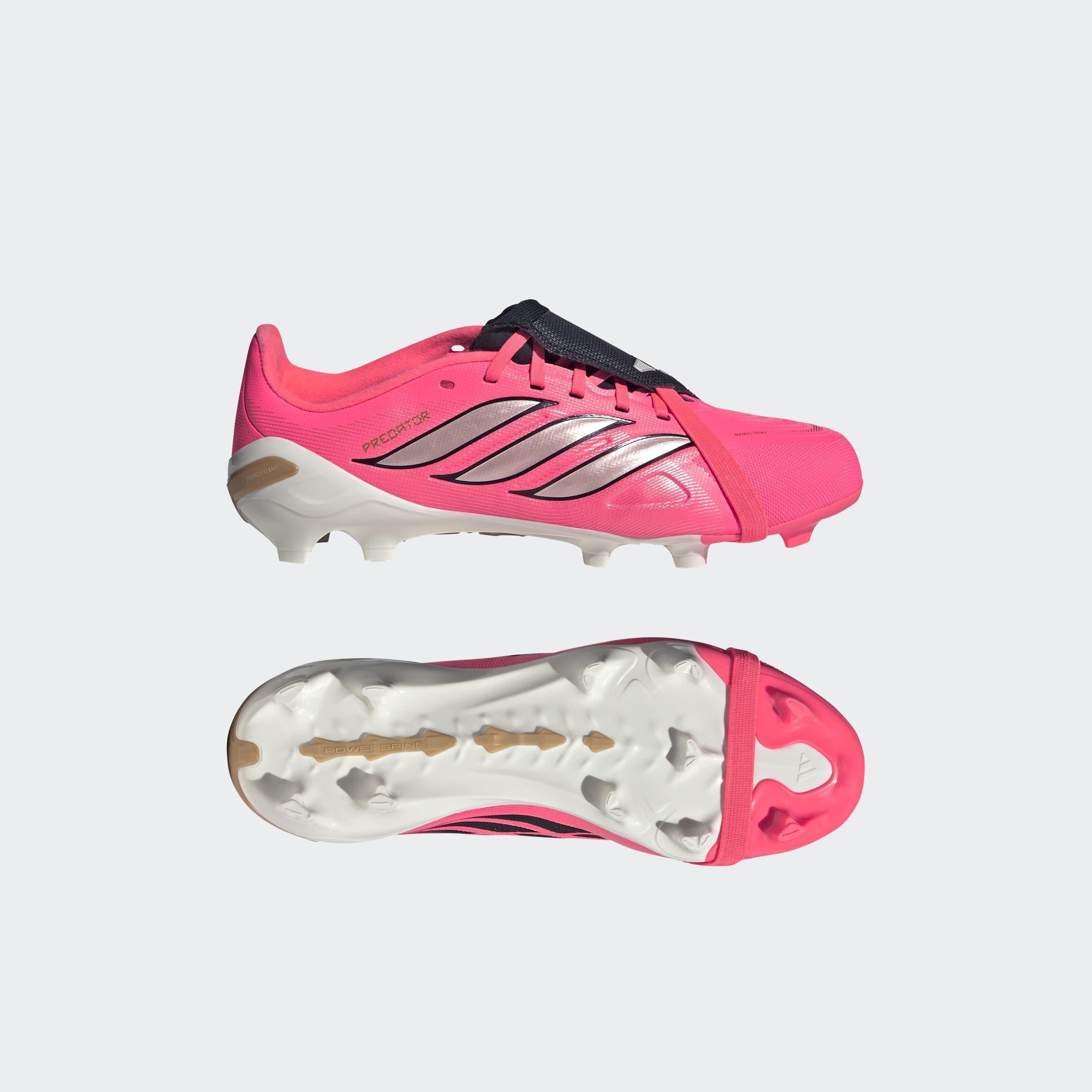 Kids Unisex PREDATOR LEAGUE Fold-Over Tongue Firm Ground Football Boots, Pink, A701_ONE, large image number 6