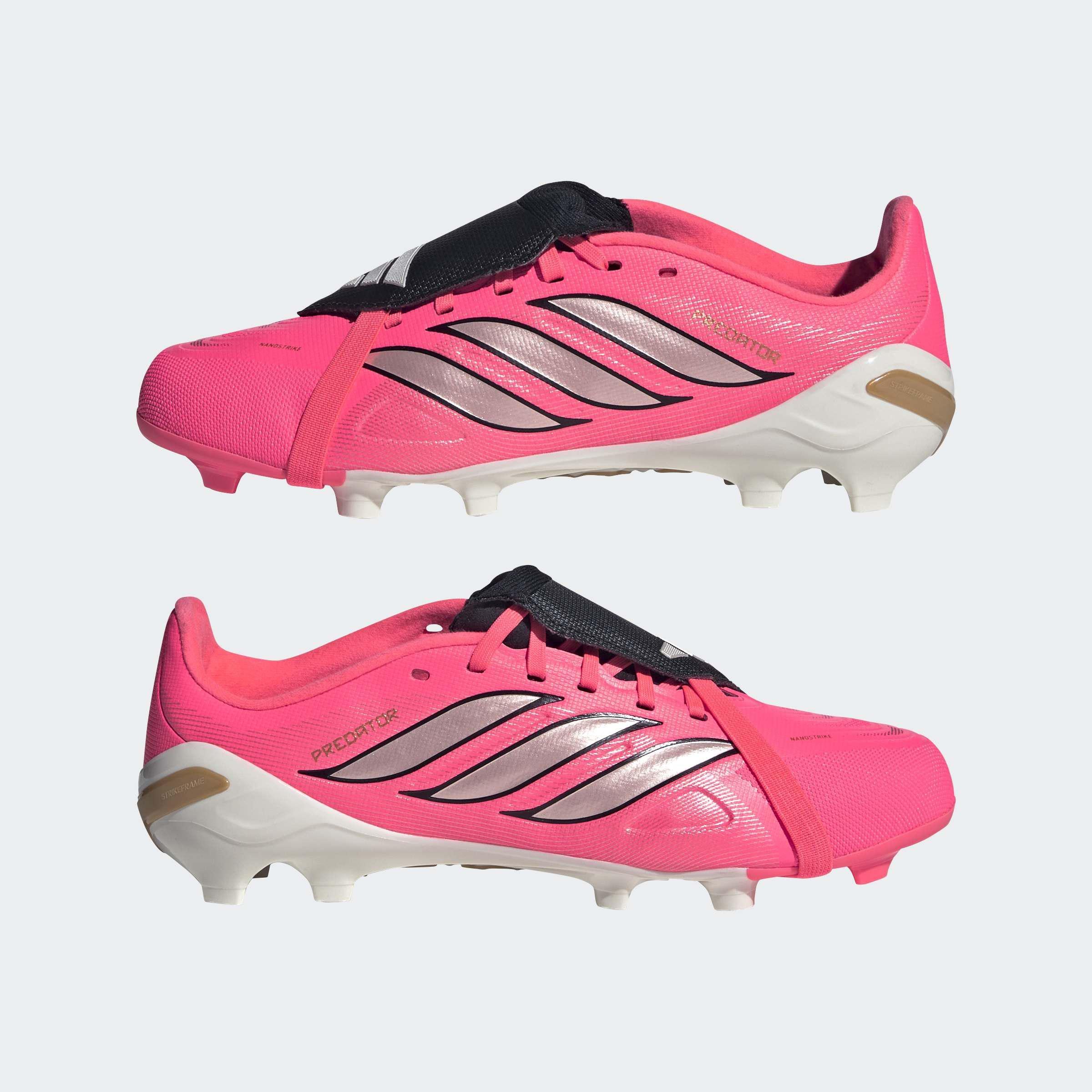 Kids Unisex PREDATOR LEAGUE Fold-Over Tongue Firm Ground Football Boots, Pink, A701_ONE, large image number 7