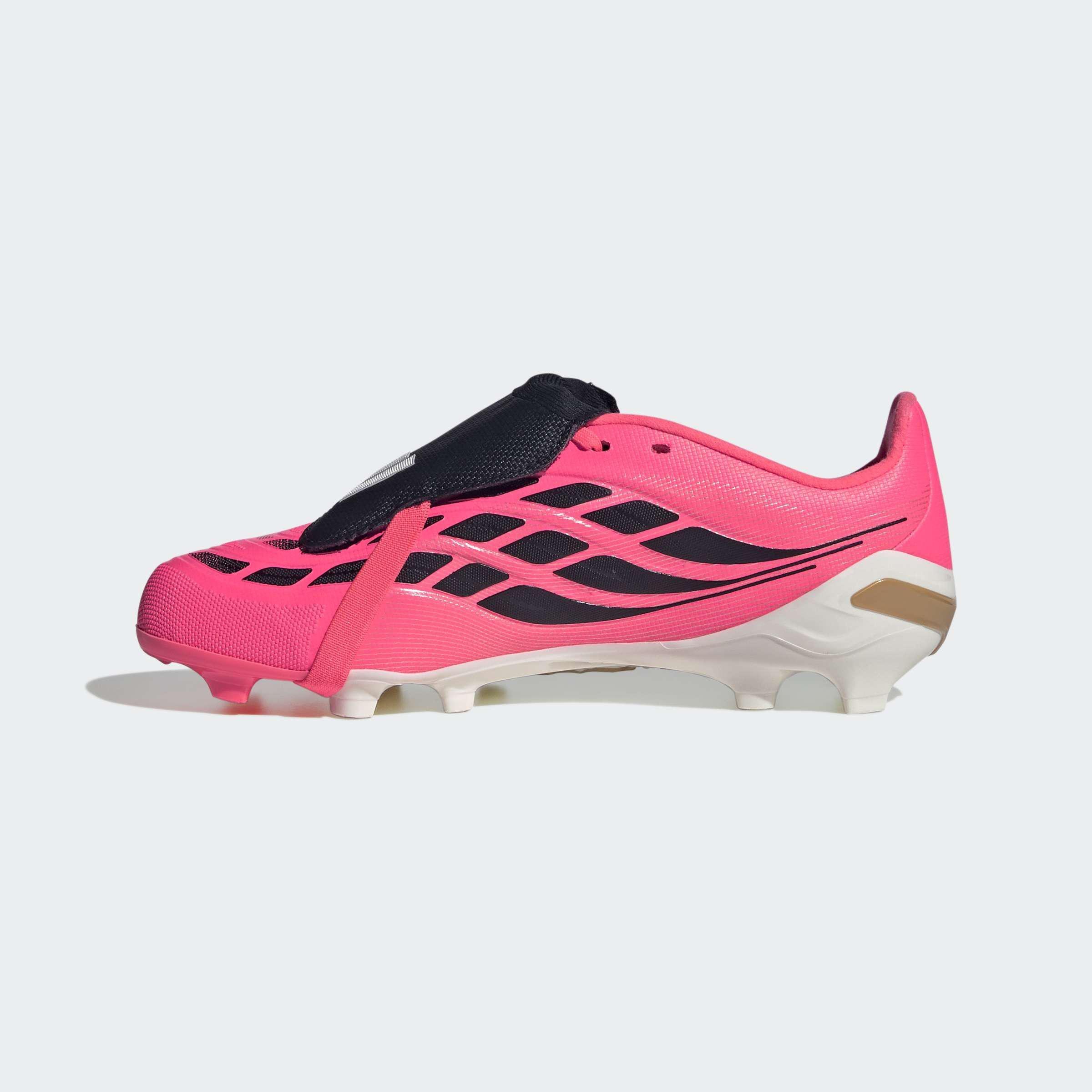 Kids Unisex PREDATOR LEAGUE Fold-Over Tongue Firm Ground Football Boots, Pink, A701_ONE, large image number 9