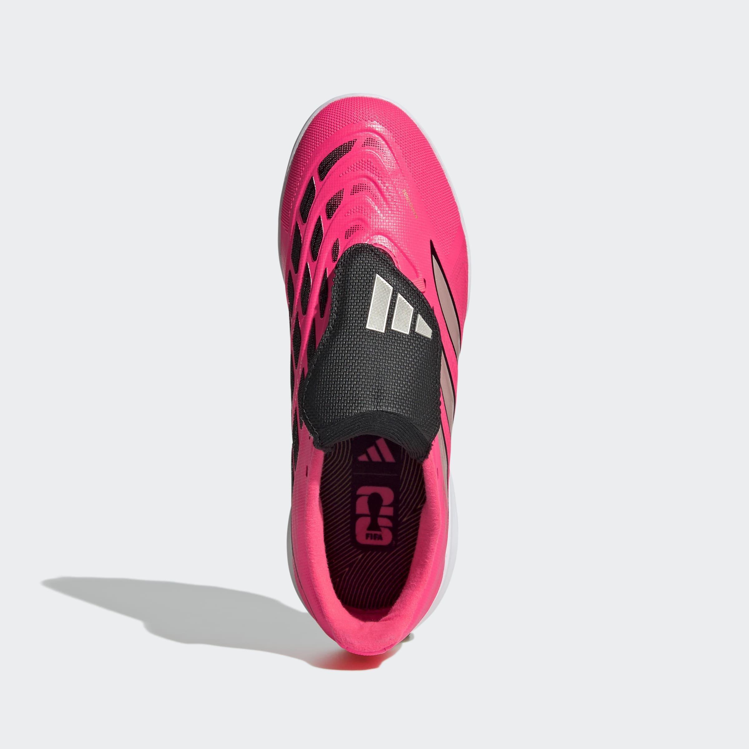 Kids Unisex PREDATOR LEAGUE Fold-Over Tongue Turf Football Boots, Pink