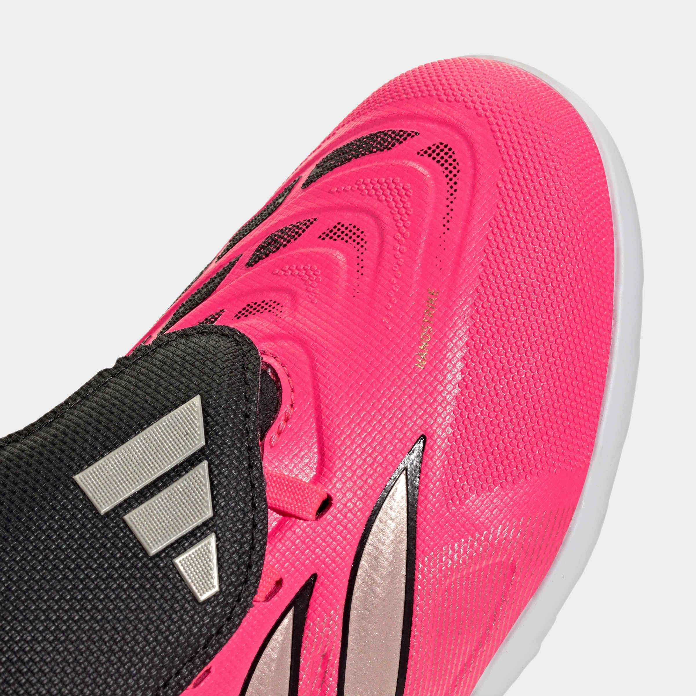 Kids Unisex PREDATOR LEAGUE Fold-Over Tongue Turf Football Boots, Pink, A701_ONE, large image number 4