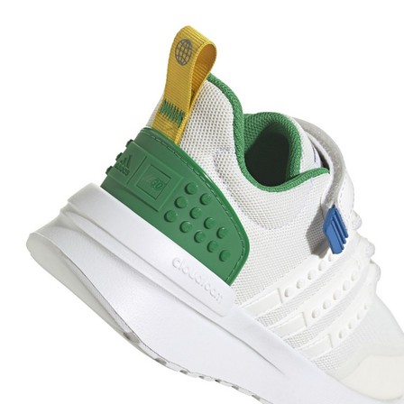 Unisex Kids Adidas X Lego Racer Tr21 Elastic Lace Shoes, White, A701_ONE, large image number 4