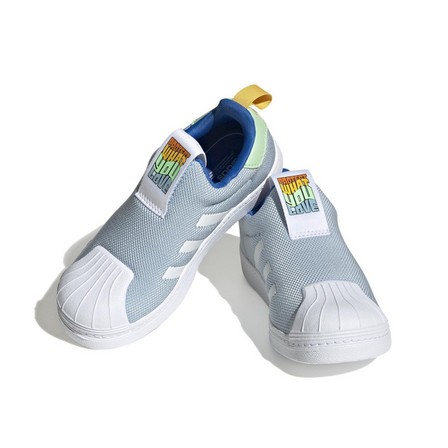 Kids Unisex Superstar 360 Shoes, Blue, A701_ONE, large image number 2