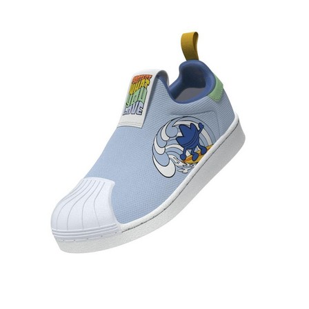 Kids Unisex Superstar 360 Shoes, Blue, A701_ONE, large image number 18