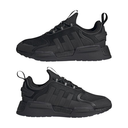 Women Nmd R1 V3 Shoes, Black, A701_ONE, large image number 2