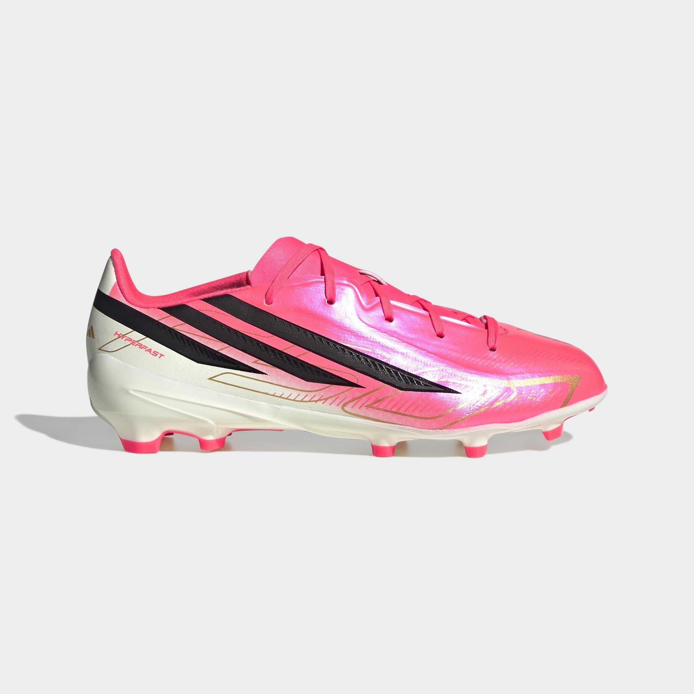 Kids Unisex F50 Hyperfast League Firm Ground Football Boots, Pink