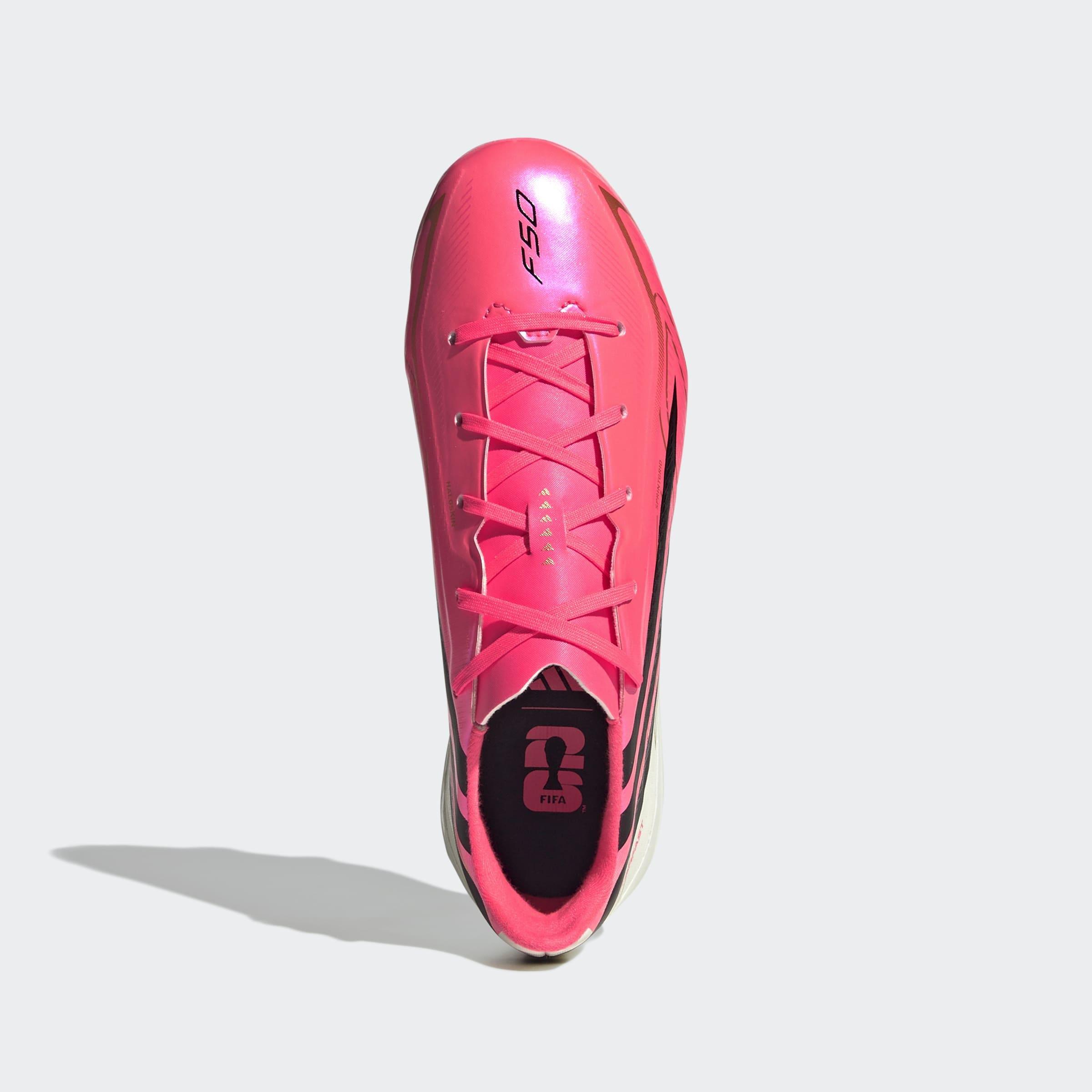 Kids Unisex F50 Hyperfast League Firm Ground Football Boots, Pink