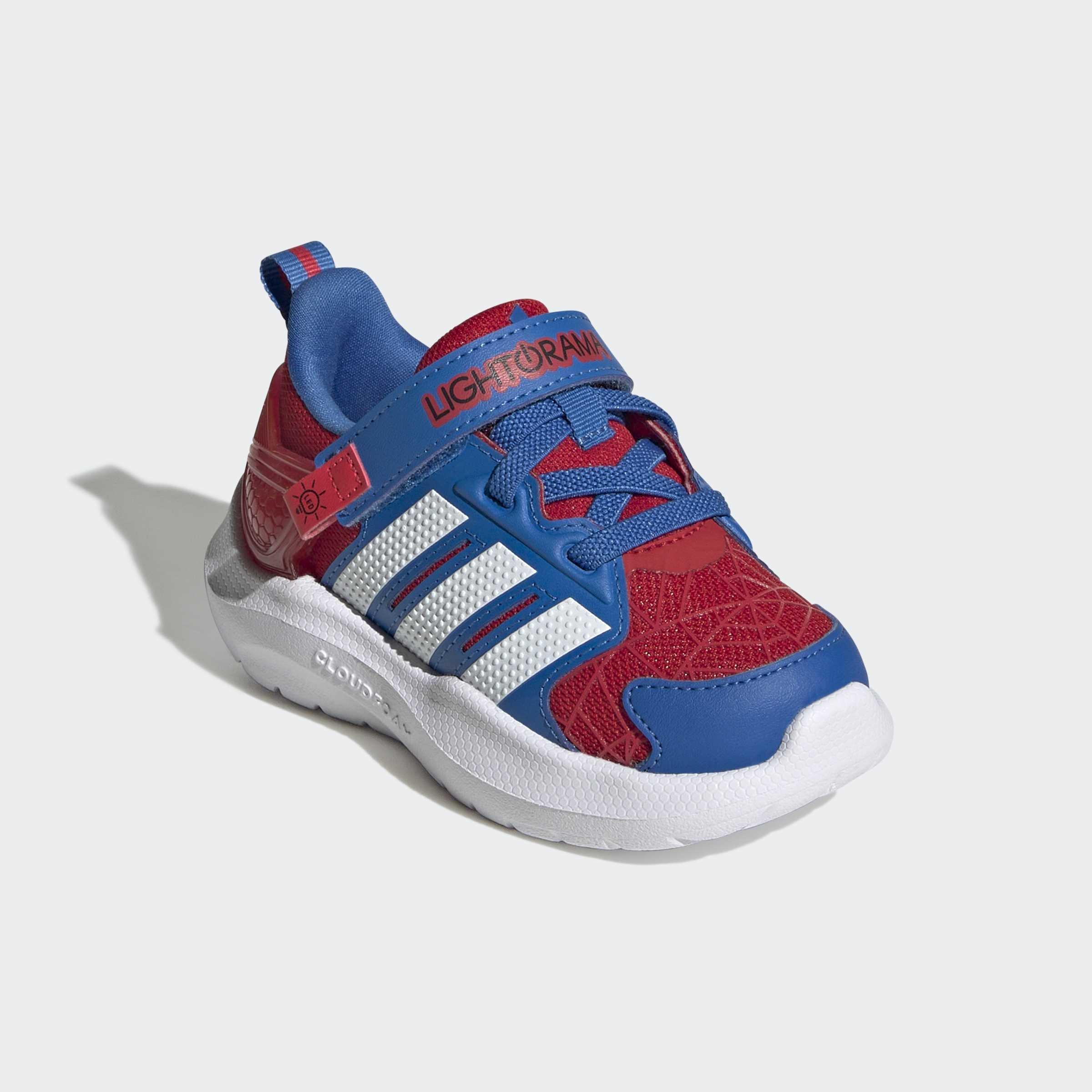 Kids Unisex adidas Marvel Lightorama Spider-Man Shoes Infants, Red, A701_ONE, large image number 2